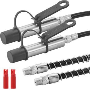 Lot de 2 raccords rapides haute pression 10000 PSI pour pistolet à graisse, avec embout de verrouillage à 3 griffes pour raccords Zerk, pour nettoyeur - Product Image 1