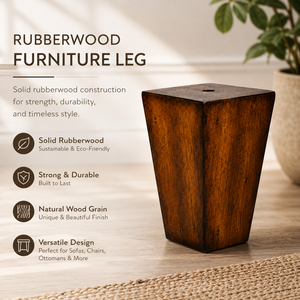 Pata de Mueble Cuadrada de Madera Maciza para Mesa, Estilo Tradicional, Pie de Repuesto Resistente, Pata de Sofá de Madera Maciza - Product Image 3