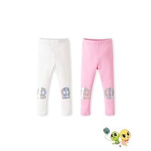 OZKIZ Pantalons tricotés décontractés style coréen pour enfants, leggings à motifs de dessins animés pour filles de 2 à 6 ans, vente en gros, mode enfantine printemps/automne - Product Image 1