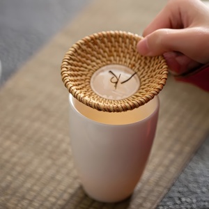 Traditional Fine Mesh Strainer <b>Tea</b> <b>Infuser</b> Filter <b>Tea</b> Making Leak Rattan Colander With Long Handle - Product Image 6