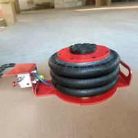 Cric pneumatique à air comprimé 3 tonnes, direct usine, portable, avec poignée double courbée et patin en caoutchouc surdimensionné pour garage