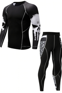 Conjunto de Rashguard Personalizado con Protección UV UPF50, Transpirable y de Compresión, para Hombres, para Jiu Jitsu, BJJ, MMA, Shorts - Product Image 4