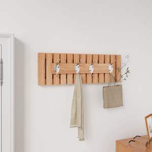 Porte-manteau mural élégant en bois de noyer massif 16,5x3,4x5,5 po - Product Image 1