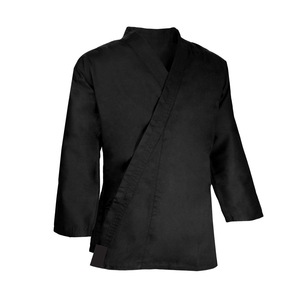 Uniforme de Karate Unisex para Adultos, 100% Algodón, Conjuntos Blancos y Negros, Duradero, Corte Regular, Teñido Liso, Ropa de Artes Marciales - Product Image 5