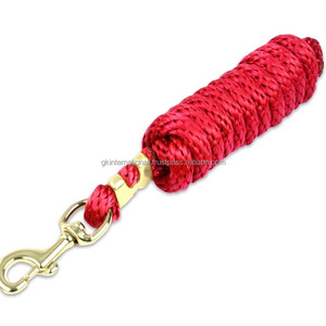 Vente en gros de matériel équestre personnalisé Corde de plomb pour cheval Corde de plomb pour cheval de haute qualité avec mousqueton en laiton - Product Image 3