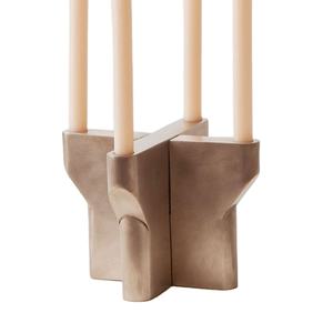 เชิงเทียนเคลือบสี่แขนทำมือมีสไตล์ - Product Image 1