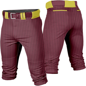 Men's Striped Sleeveless Baseball/Softball Pants Heat-Transfer Printed Moisture Wicking Polyester <b>Belt</b> Closure Pockets Summer - Product Image 3