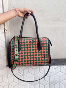 2026 Luxury Designer Hand Tooled Carving Leather Speedy Handbag Gypsy <b>Boho</b> Checkers Pattern Western Stylish Women Shoulder <b>Bag</b> - Product Image 1
