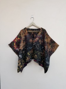 Blusa Boho Hecha a Mano con Estampado Tie Dye, Estilo Vintage, Talla Grande - Product Image 1