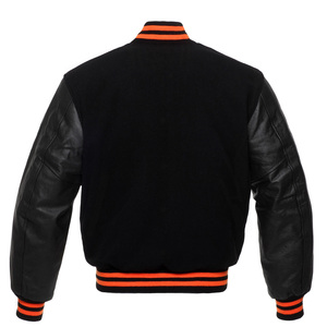 Veste de baseball Varsity personnalisée de haute qualité en laine et cuir de vache véritable avec patchs sur mesure - Product Image 2