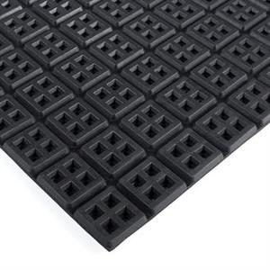 Tapis de sol en caoutchouc antidérapant à motif de drainage carré pour garage, sols intérieurs et applications industrielles - Product Image 6