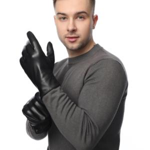 Guantes de Piel de Oveja Genuina de Alta Calidad de Fábrica OEM, Guantes Clásicos Rojos para Mujer, con Decoración de Costuras Finas y Rectas - Product Image 3