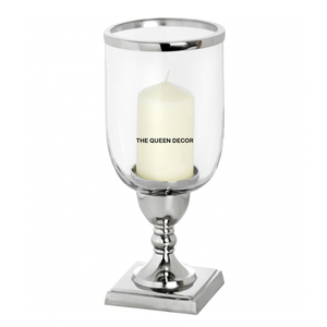 Set Of 2 Greatest Quality Aluminum Metal <b>Leaf</b> Designing Gold Plated and Clear Glass T <b>Light</b> Candle Holder Stylish Decorative - Product Image 6