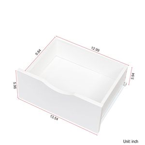 Bookshelf Nightstand with <b>2</b> <b>Storage</b> <b>Drawers</b> for Bedroom - Product Image 4