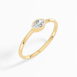 Marquise Cut 0,18 Ctw Moissanite Bezel Classic Third Party Certified Solitario Anillo de compromiso Plata de Ley 925 para granel - Product Image 4