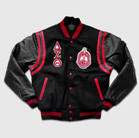 Blouson universitaire rouge pour homme avec broderie lettre B, col montant, style preppy, coupe classique, vêtement d'hiver respirant en polaire