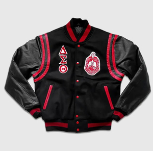 Blouson universitaire rouge pour homme avec broderie lettre B, col montant, style preppy, coupe classique, vêtement d'hiver respirant en polaire - Product Image 5