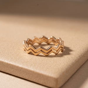 แหวนเพชรแบบครึ่งวงกลมทองคำแท้ 10k 14k 18k คุณภาพสูงสำหรับผู้หญิง - Product Image 5