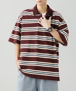Chemise décontractée pour homme en tricot respirant à manches longues, rayée rose et blanche - Product Image 6