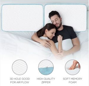 หมอนรองนอนทรงสี่เหลี่ยมแบบโมเดิร์นพร้อมเมมโมรี่โฟมแบบแข็ง - Product Image 2