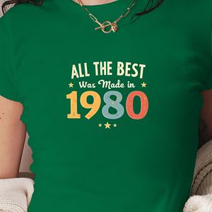 เสื้อยืดแฟชั่นผู้หญิงวินเทจ1980สั้น - Product Image 4