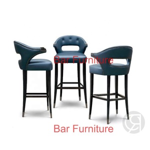 เก้าอี้บาร์สูงสไตล์โมเดิร์นหรูหราสำหรับโรงแรม เฟอร์นิเจอร์บ้าน - Product Image 3