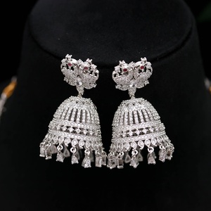 Collar de Dos Capas con Diamantes CZ, Chapado en Oro Blanco de 18K, Collar Largo Elegante para Mujer, Joyería de Boda - Product Image 2