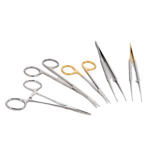 Kit de chirurgie à Logo personnalisé | Porte-aiguille Castroviejo incurvé | Ensemble de microchirurgie japonais matériau en acier inoxydable - Product Image 3