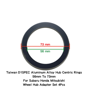 Anneaux de centrage de moyeu en alliage d'aluminium D1SPEC de Taïwan, 56 mm à 73 mm, pour adaptateur de moyeu de roue Subaru Honda Mitsubishi, lot de 4 pièces - Product Image 3