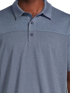 Polo de golf personnalisé – T-shirt polo uni blanc et noir en coton et polyester Dry Fit pour homme avec logo brodé ou imprimé - Product Image 3