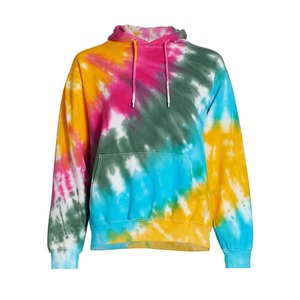 Custom Unisex <b>Tie</b> <b>Dye</b> <b>Hoodie</b> Rainbow Multicolor Spiral Cotton French Terry Pullover Sweatshirt Kangaroo Pocket OEM Wholesale - Product Image 1