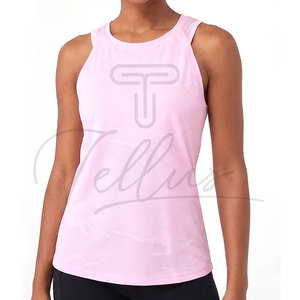 Wholesale Women's Casual High Quality Custom Plain Sleeveless Summer Streetwear Tank <b>Tops</b> Front Quick Dry Breathable - Product Image 4