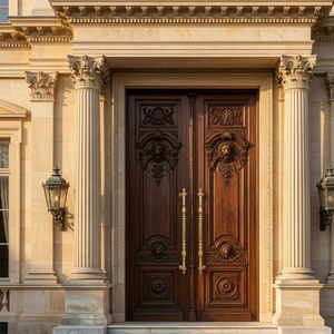 Manija de Puerta Moderna de Latón Sólido Augustus |   Manija de Puerta de Entrada de Latón Antiguo de Lujo para Uso en Hoteles |   Duradero para Exteriores de 42 Pulgadas - Product Image 2