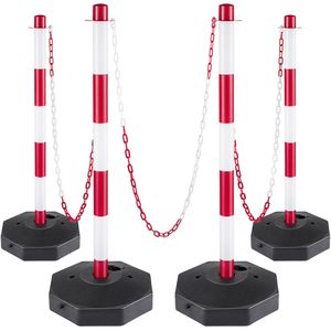 4 pezzi Kit di plastica per catena da 32 piedi 8 ganci per controllo della folla in plastica bianca - Product Image 1