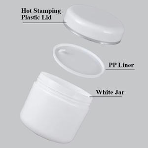 Cosmetic Liner Silk Screen Printed Unalilia WGCJ High Grade PP Empty OEM Round White <b>Plastic</b> <b>Jar</b> for Skin Care Cream Packaging - Product Image 5