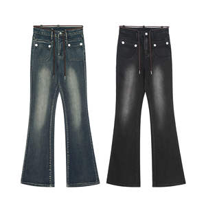 Pantalones Vaqueros de Corte Holgado para Mujer, Suaves, Duraderos y Cómodos, Mezcla de Algodón, Ideales para Uso Casual, Oficina, Ropa de Calle y Viajes - Product Image 4