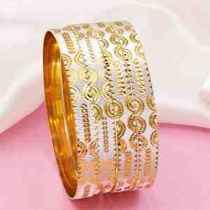 Brazaletes de Latón Chapados en Oro de Dos Tonos, Estilo Sudafricano, Corte Láser, 8MM, CNC, Venta al por Mayor - Product Image 1