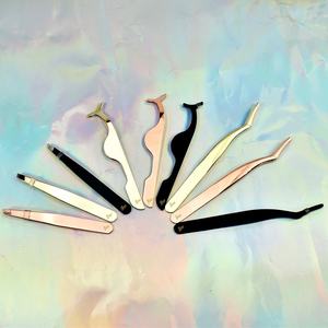 แหนบต่อขนตาสแตนเลสแบบญี่ปุ่นสีเขียวด้านโรสโกลด์ปรับแต่งโลโก้ได้อย่างยั่งยืน - Product Image 5