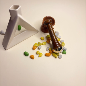 Masajeador Corporal Manual Senoras de Una Sola Mano para Reafirmar la Piel, Modelo 003, Mango de Madera KANSA BRONZE - Product Image 2