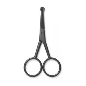 Ciseaux de toilettage multi-usages en acier noir de 3,5 pouces pour sourcils, poils du nez, moustache et cuticules - Soins des cheveux pour hommes et femmes - Product Image 2