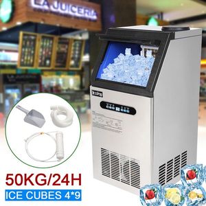 เครื่องทำน้ำแข็ง ZK Commercial Sil 110/120V 495W สแตนเลส ฝาปิดใสแบบฝ้า ถาดน้ำแข็งอะลูมิเนียม 4*9 สำหรับร้านอาหารและโรงแรม - Product Image 5