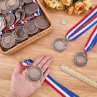Ruban de reconnaissance en polyester de 29 pouces de long pour compétition, avec logo personnalisé, vente en gros, médaille promotionnelle en métal pour cérémonie de remise des prix