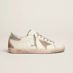 Unisex Cowhide White <b>Shoes</b> Vintage Star Distressed Design Internal <b>Height</b> <b>Increasing</b> Skateboard <b>Shoes</b> Fashion Casual Sneaker - Product Image 4