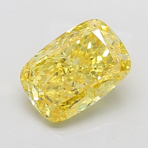 เพชร MAISHA DIAM Y-C2 2 CRT สีเหลืองแฟนซีทรงคุชชั่น เพชร CVD ผลิตในห้องปฏิบัติการ ได้รับการรับรองจาก IGI สำหรับการทำเครื่องประดับ - Product Image 1