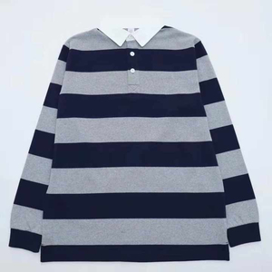 Polo de rugby personnalisé OEM, T-shirt de sport, vêtements d'équipe, 100% coton lourd, respirant, col rond, coupe classique, décontracté, 300g, homme/femme - Product Image 3
