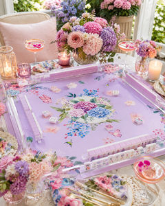 Tapete de Mahjong Americano Personalizado de Neopreno Antideslizante con Diseño Floral, con Reglas, Impermeable, Reductor de Ruido, Cubierta para Mesa de <span class=keywords><strong>Juego</strong></span> - Product Image 3