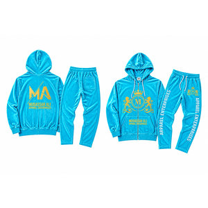 Ensemble de survêtement jaune à capuche Mudassar Ali Apparel Enterprises, 100% polyester, 350 g/m², fermeture éclair intégrale, poche avant - Product Image 4