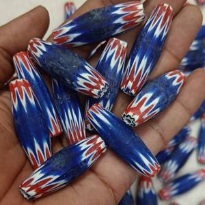 Custom Made Crystal Lampwork & Glass Chevron <b>Beads</b> Large Sizes Eco-Friendly Handmade Recycled for Jewelry Designers <b>Bead</b> Stores - Product Image 3
