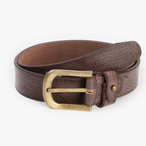 เข็มขัดหนังแท้สีน้ำตาลแบบลำลองสำหรับผู้ชายเข็มขัดหัวเข็มขัดแบบกลัดเดี่ยวทำจากทองเหลืองเปลี่ยนขนาดได้สำหรับงานหนัก - Product Image 4