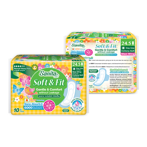 Almohadillas sanitarias ultrafinas de 24,5 cm para mujer Sanita, suaves y ajustadas, de algodón superabsorbente, desechables de alta absorción - Product Image 3